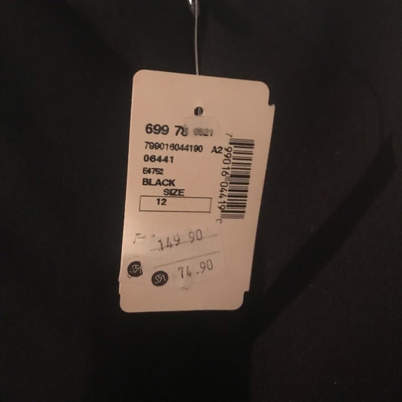 Black Strapless Formal Dress. Size 12 - Picture 5 of 5